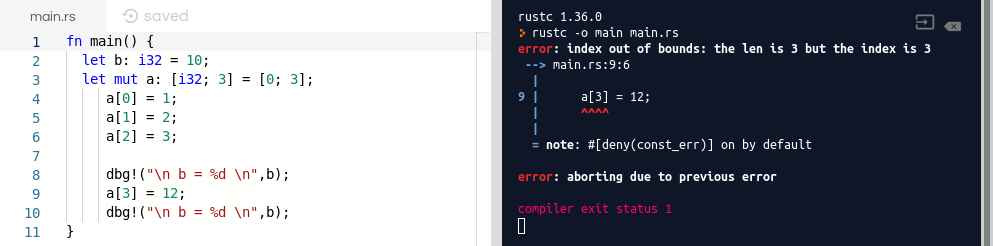Array bounds C